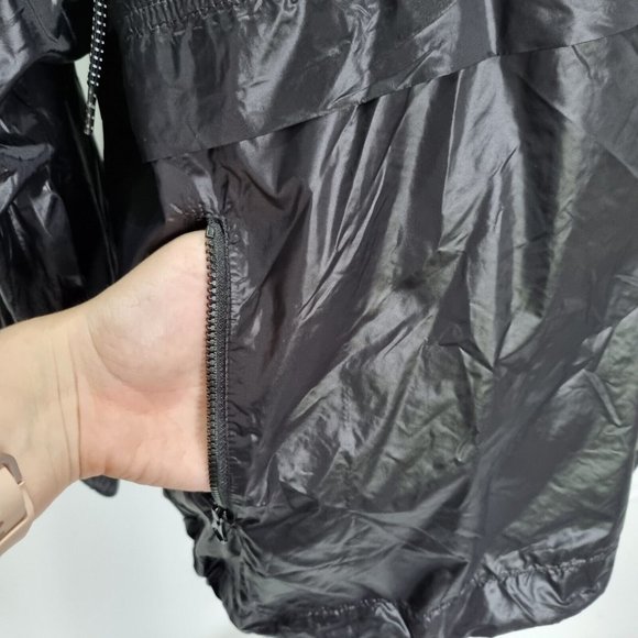 Country Road Active Black Half Zip Hooded Oversize Windbreaker Jacket Size XS - Picture 5 of 6